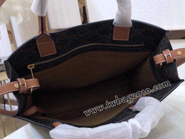 Celine專櫃2023新款手提托特包 191542 賽琳CABAS TRIOMPHE帆布小號豎款手袋 sldj2219
